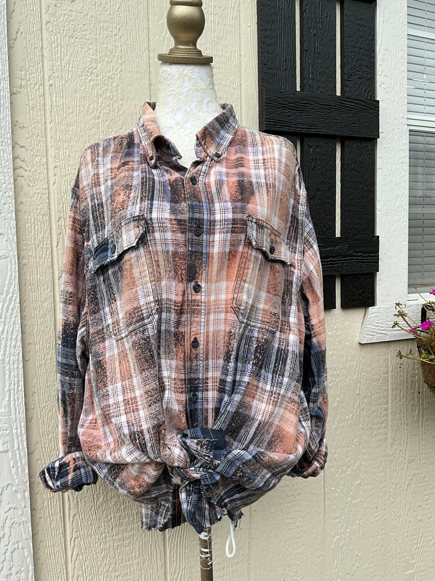 Long Story Short Distressed Flannel