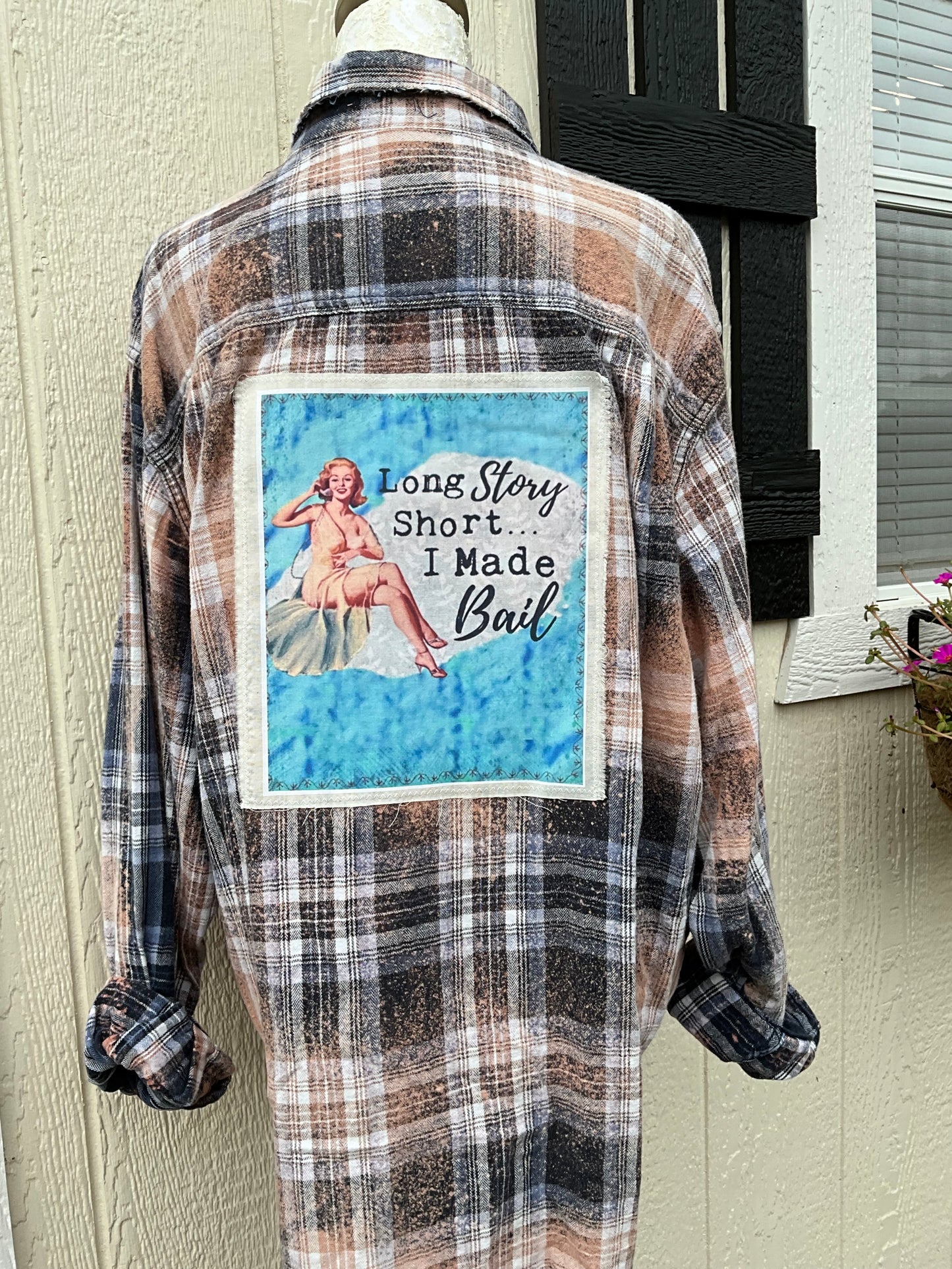 Long Story Short Distressed Flannel