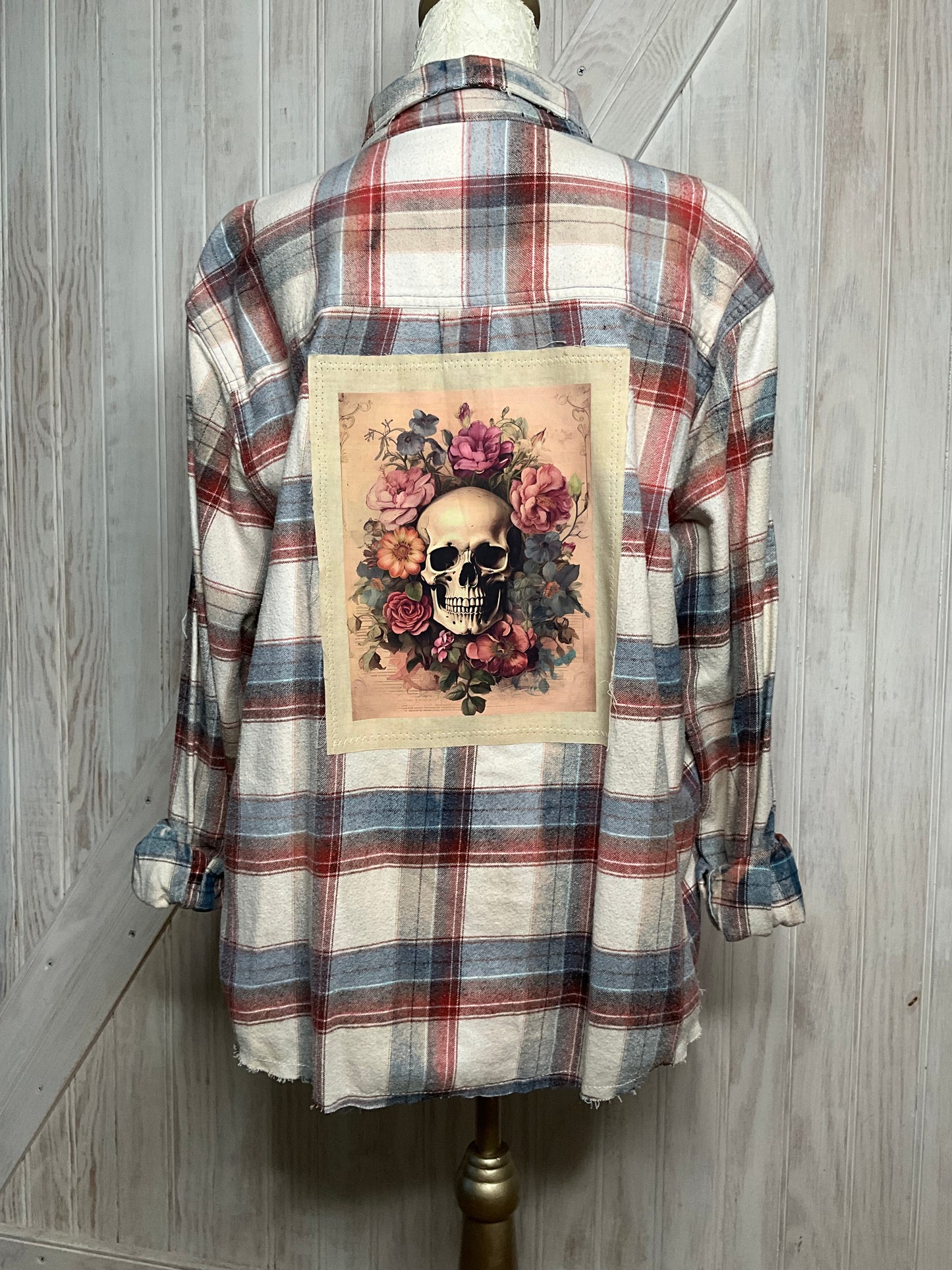 Floral Skull Flannel