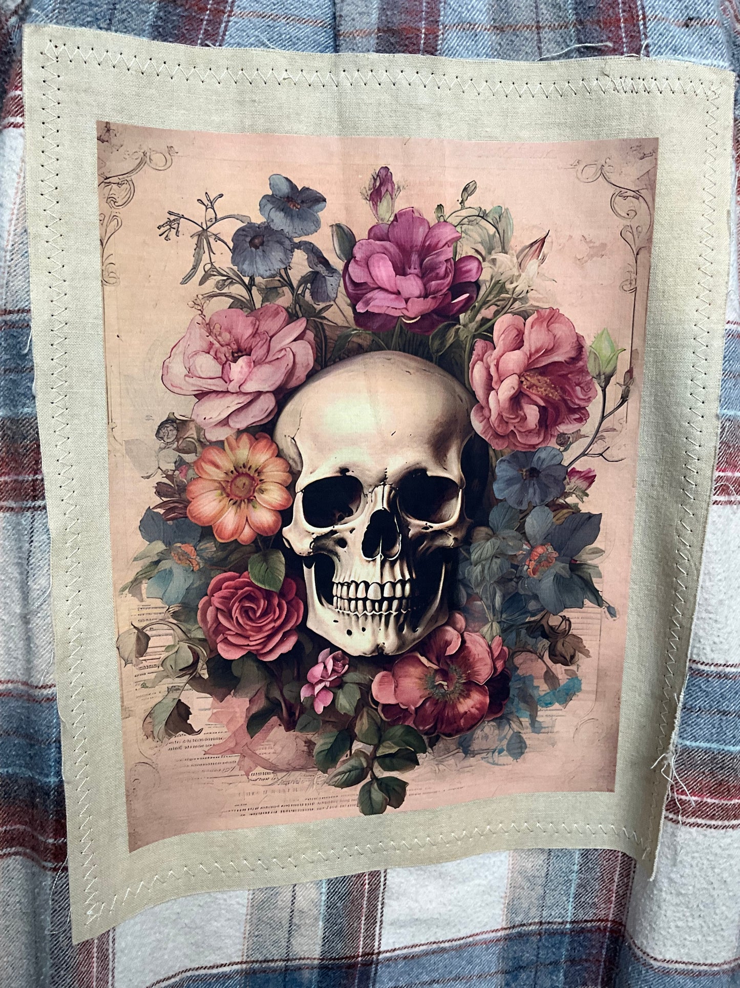 Floral Skull Flannel