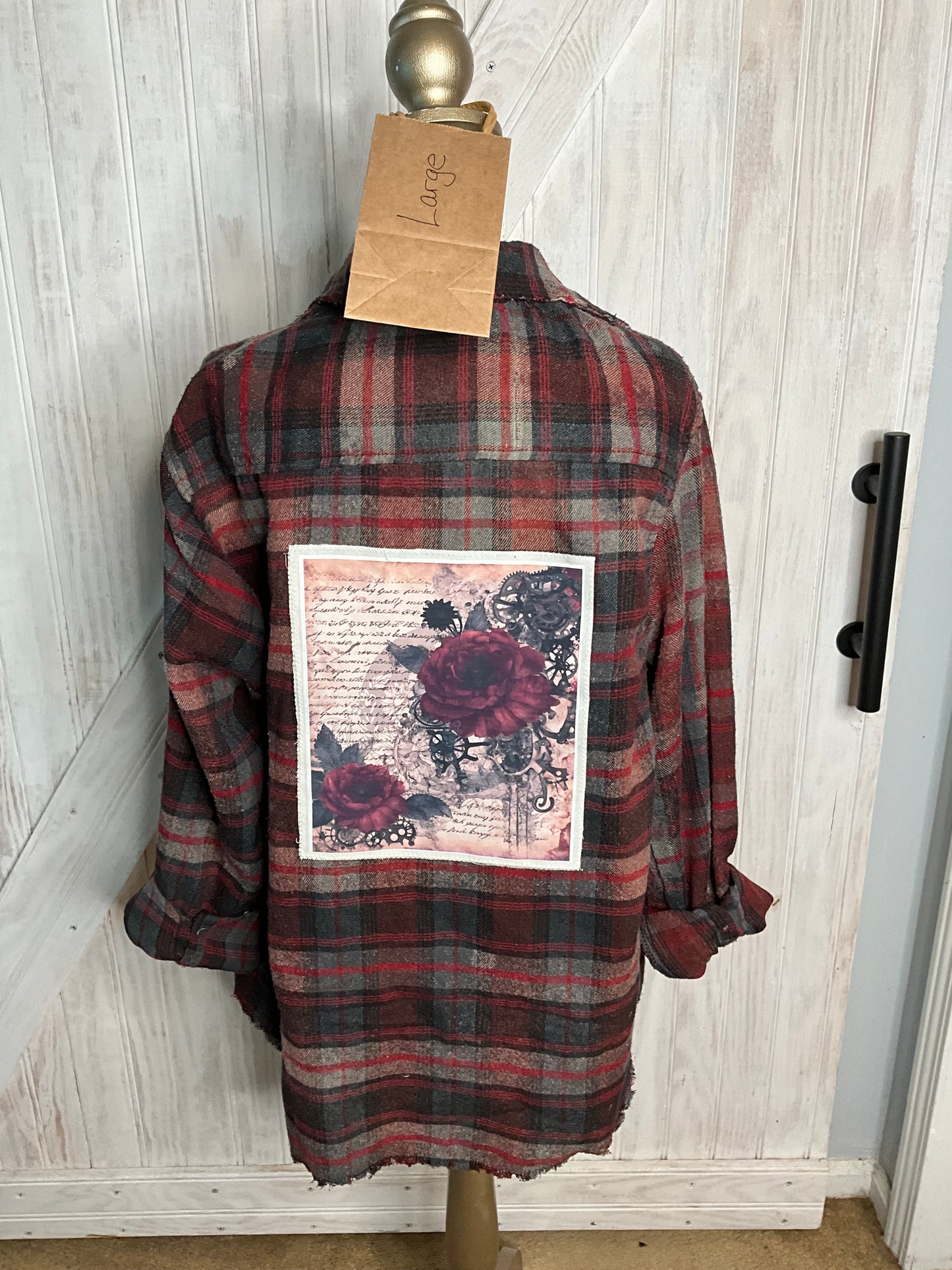 Steampunk Roses Flannel