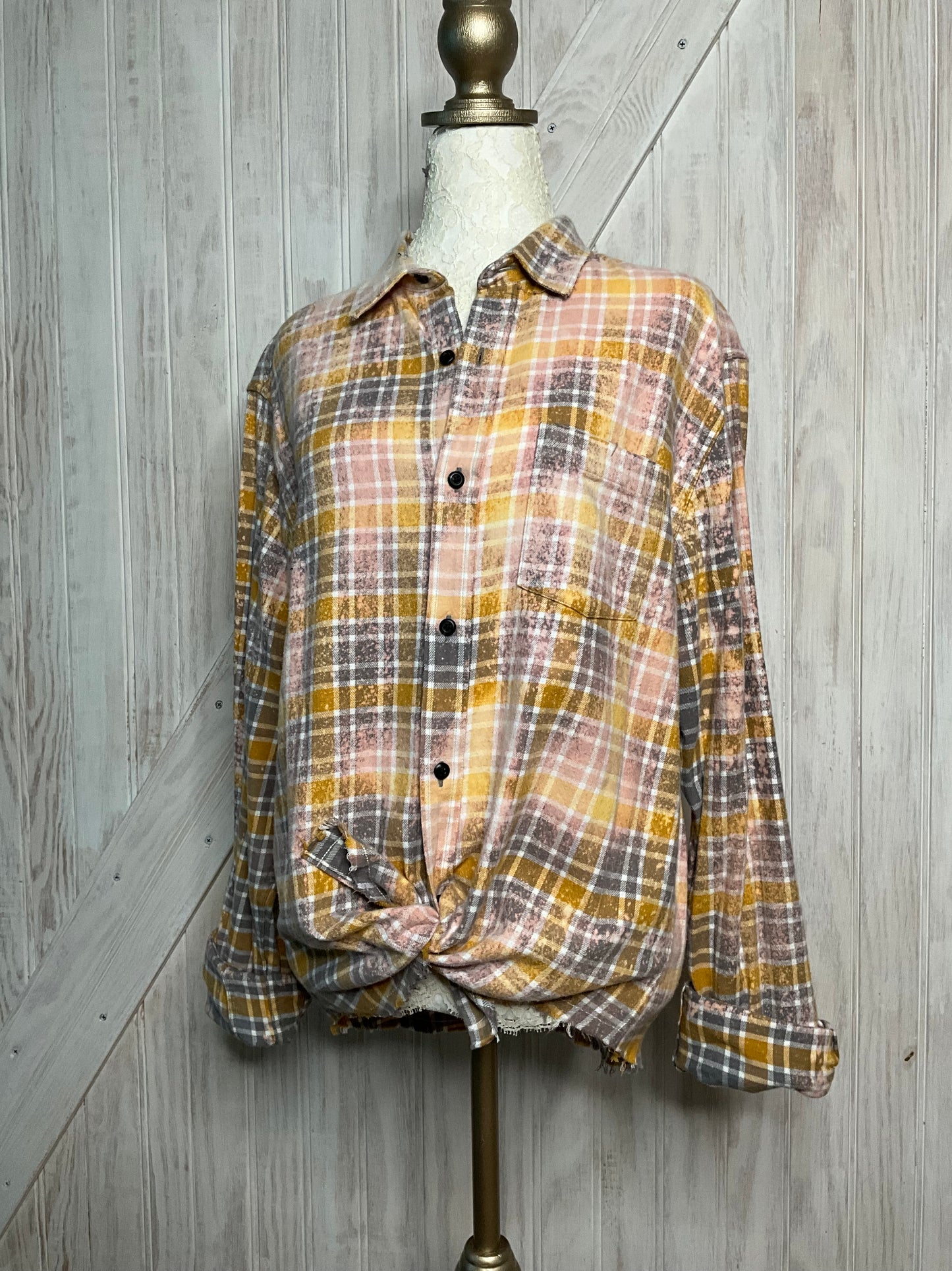 Whiskey In A Teacup Floral Flannel