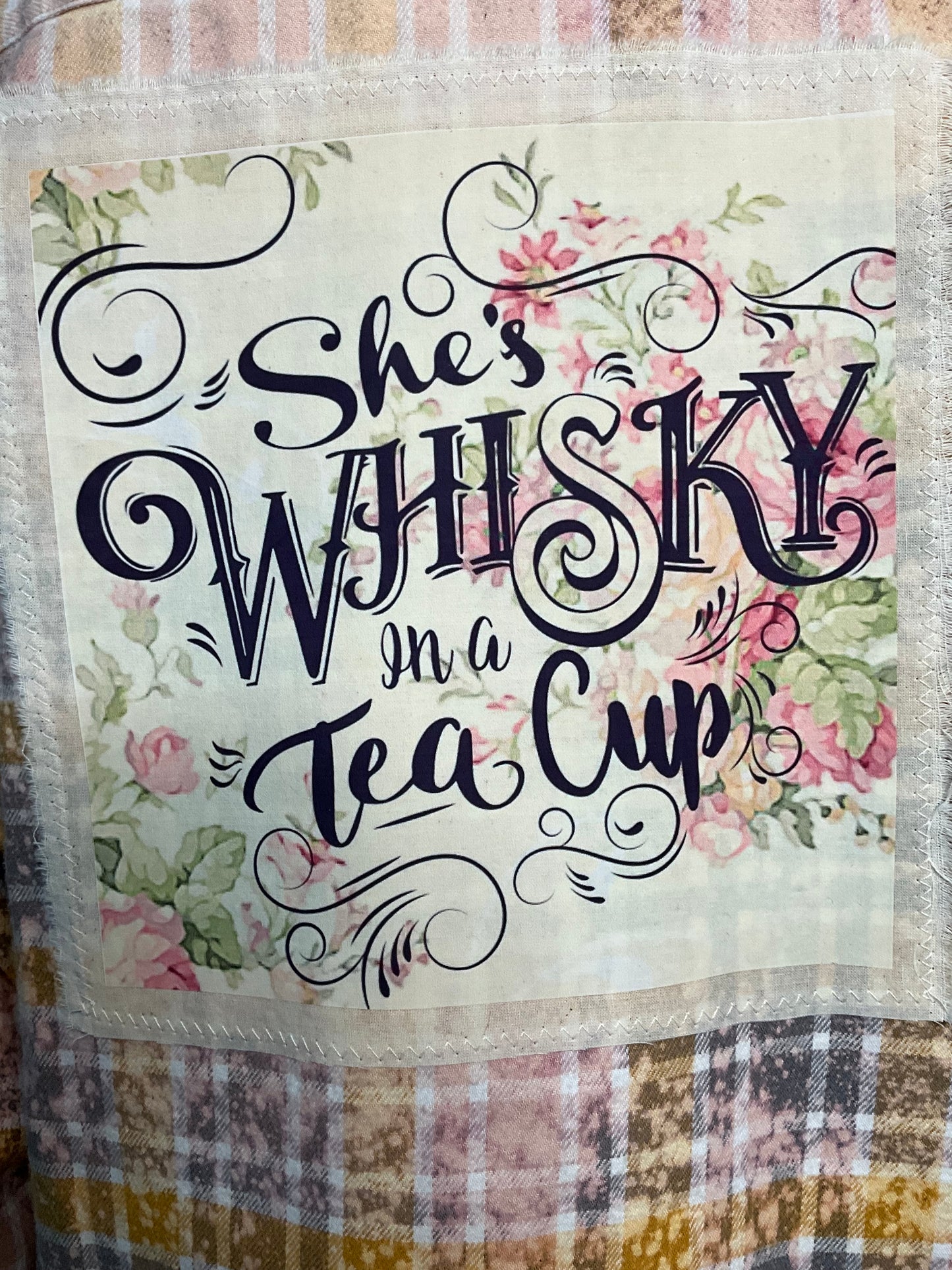 Whiskey In A Teacup Floral Flannel