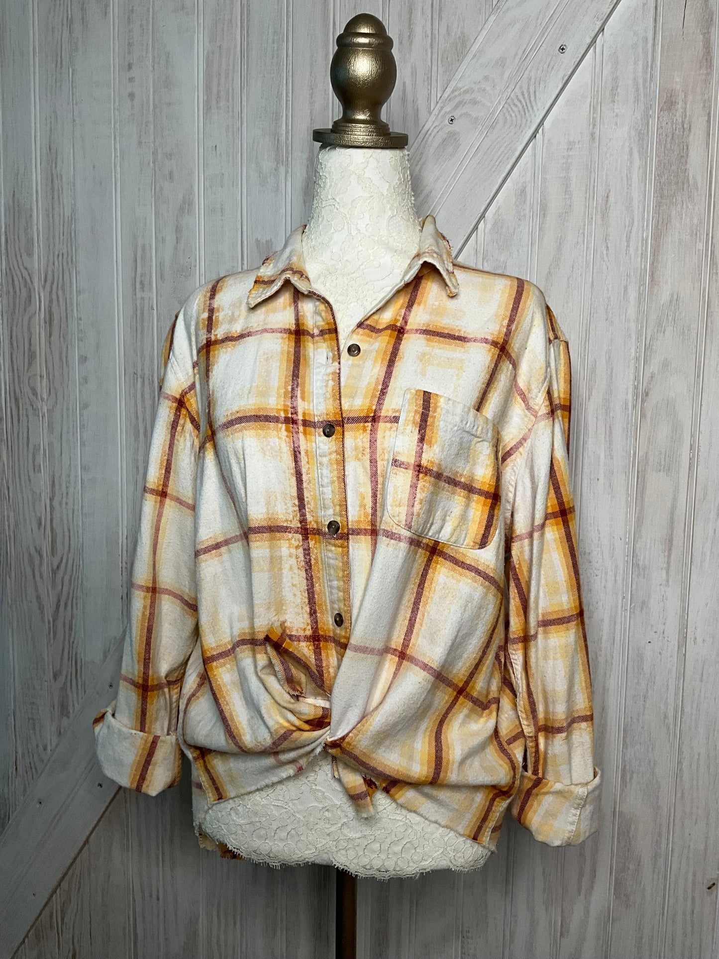 Floral Peace Sign Flannel