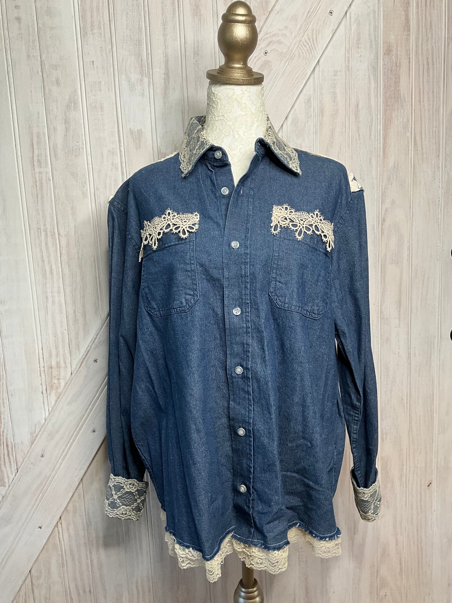 Denim & Lace Shirt