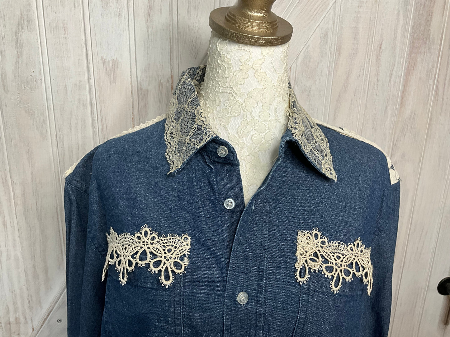 Denim & Lace Shirt