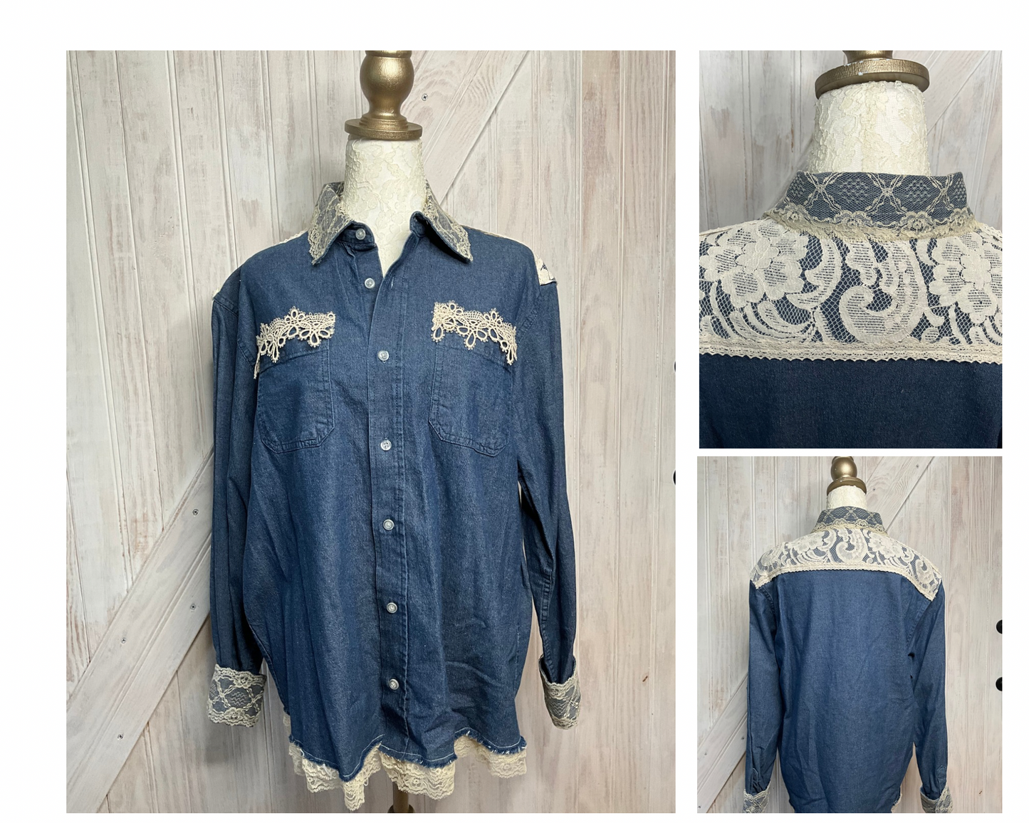 Denim & Lace Shirt