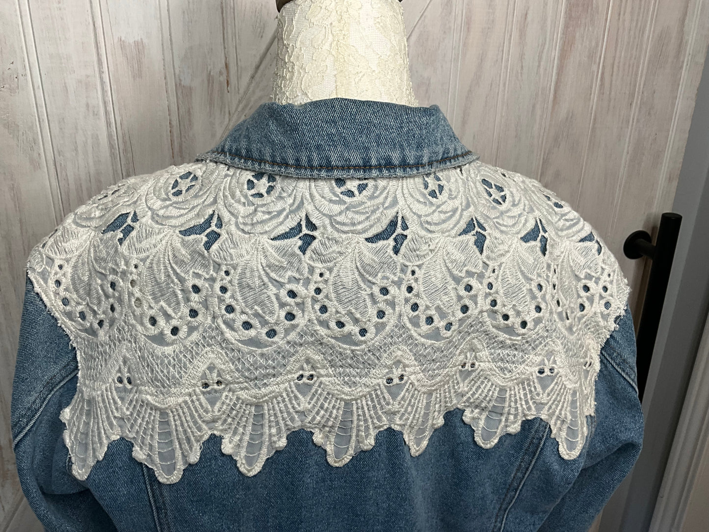 Scalloped Back Jean Jacket