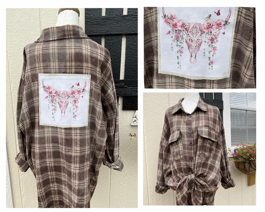Roses & Steers Flannel