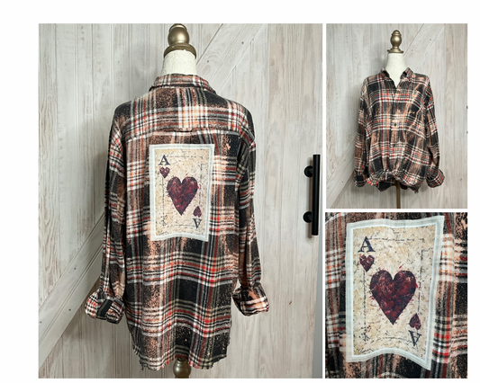 Ace Of Hearts Flannel