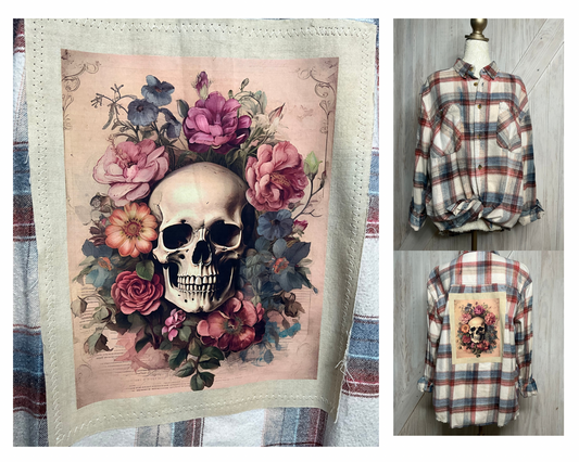 Floral Skull Flannel