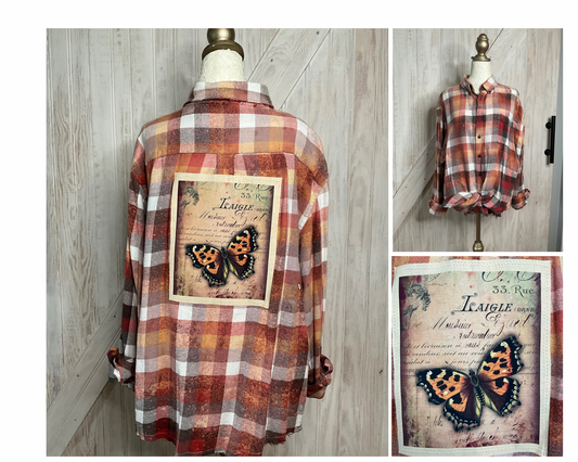 Amber Butterfly Flannel